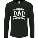 Baseball Dad Funny Fathers Day Mens Long Sleeve T-Shirt Black