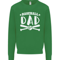 Baseball Dad Funny Fathers Day Mens Sweatshirt Jumper Irish Green