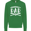 Baseball Dad Funny Fathers Day Mens Sweatshirt Jumper Irish Green