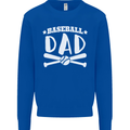 Baseball Dad Funny Fathers Day Mens Sweatshirt Jumper Royal Blue