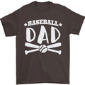 Baseball Dad Funny Fathers Day Mens T-Shirt 100% Cotton Dark Chocolate