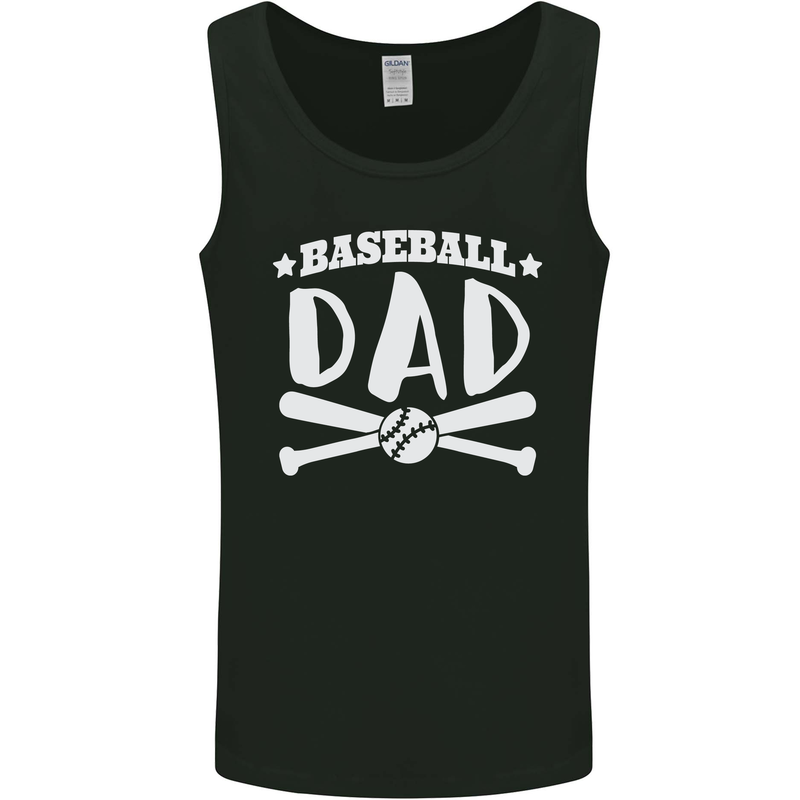 Baseball Dad Funny Fathers Day Mens Vest Tank Top Black