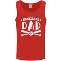 Baseball Dad Funny Fathers Day Mens Vest Tank Top Red