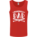 Baseball Dad Funny Fathers Day Mens Vest Tank Top Red