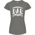 Baseball Dad Funny Fathers Day Womens Petite Cut T-Shirt Charcoal