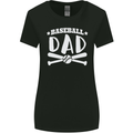 Baseball Dad Funny Fathers Day Womens Wider Cut T-Shirt Black