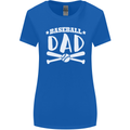 Baseball Dad Funny Fathers Day Womens Wider Cut T-Shirt Royal Blue