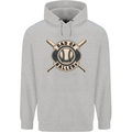 Baseball Dad of Ballers Funny Fathers Day Childrens Kids Hoodie Sports Grey