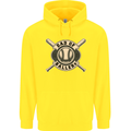 Baseball Dad of Ballers Funny Fathers Day Childrens Kids Hoodie Yellow