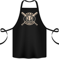 Baseball Dad of Ballers Funny Fathers Day Cotton Apron 100% Organic Black