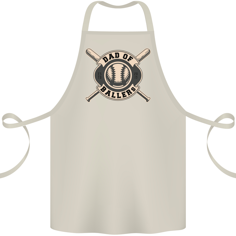 Baseball Dad of Ballers Funny Fathers Day Cotton Apron 100% Organic Natural
