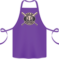 Baseball Dad of Ballers Funny Fathers Day Cotton Apron 100% Organic Purple