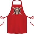 Baseball Dad of Ballers Funny Fathers Day Cotton Apron 100% Organic Red
