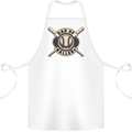 Baseball Dad of Ballers Funny Fathers Day Cotton Apron 100% Organic White