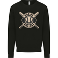 Baseball Dad of Ballers Funny Fathers Day Kids Sweatshirt Jumper Black