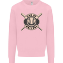 Baseball Dad of Ballers Funny Fathers Day Kids Sweatshirt Jumper Light Pink