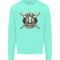 Baseball Dad of Ballers Funny Fathers Day Kids Sweatshirt Jumper Peppermint