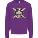 Baseball Dad of Ballers Funny Fathers Day Kids Sweatshirt Jumper Purple