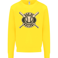 Baseball Dad of Ballers Funny Fathers Day Kids Sweatshirt Jumper Yellow