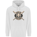 Baseball Dad of Ballers Funny Fathers Day Mens 80% Cotton Hoodie White