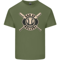 Baseball Dad of Ballers Funny Fathers Day Mens Cotton T-Shirt Tee Top Military Green