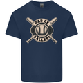 Baseball Dad of Ballers Funny Fathers Day Mens Cotton T-Shirt Tee Top Navy Blue