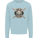 Baseball Dad of Ballers Funny Fathers Day Mens Sweatshirt Jumper Light Blue