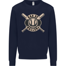 Baseball Dad of Ballers Funny Fathers Day Mens Sweatshirt Jumper Navy Blue