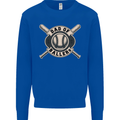 Baseball Dad of Ballers Funny Fathers Day Mens Sweatshirt Jumper Royal Blue