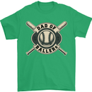 Baseball Dad of Ballers Funny Fathers Day Mens T-Shirt 100% Cotton Irish Green