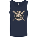 Baseball Dad of Ballers Funny Fathers Day Mens Vest Tank Top Navy Blue