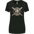 Baseball Dad of Ballers Funny Fathers Day Womens Wider Cut T-Shirt Black