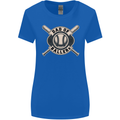 Baseball Dad of Ballers Funny Fathers Day Womens Wider Cut T-Shirt Royal Blue