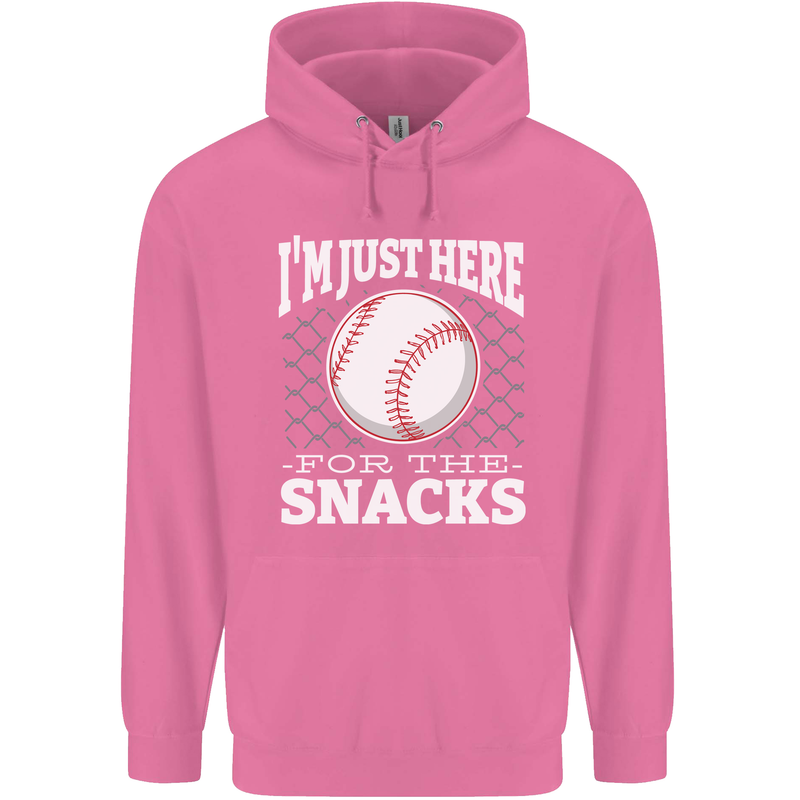 Baseball Im Just Here for the Snacks Childrens Kids Hoodie Azalea