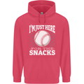 Baseball Im Just Here for the Snacks Childrens Kids Hoodie Heliconia