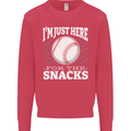 Baseball Im Just Here for the Snacks Kids Sweatshirt Jumper Heliconia