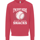 Baseball Im Just Here for the Snacks Kids Sweatshirt Jumper Heliconia