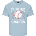 Baseball Im Just Here for the Snacks Kids T-Shirt Childrens Light Blue