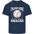 Baseball Im Just Here for the Snacks Kids T-Shirt Childrens Navy Blue