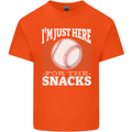 Baseball Im Just Here for the Snacks Kids T-Shirt Childrens Orange