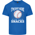 Baseball Im Just Here for the Snacks Kids T-Shirt Childrens Royal Blue