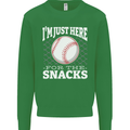 Baseball Im Just Here for the Snacks Mens Sweatshirt Jumper Irish Green