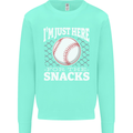 Baseball Im Just Here for the Snacks Mens Sweatshirt Jumper Peppermint