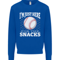 Baseball Im Just Here for the Snacks Mens Sweatshirt Jumper Royal Blue