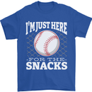 Baseball Im Just Here for the Snacks Mens T-Shirt 100% Cotton Royal Blue