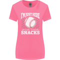 Baseball Im Just Here for the Snacks Womens Wider Cut T-Shirt Azalea