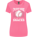Baseball Im Just Here for the Snacks Womens Wider Cut T-Shirt Azalea