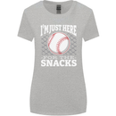 Baseball Im Just Here for the Snacks Womens Wider Cut T-Shirt Sports Grey