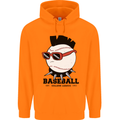 Baseball Punk Rocker Childrens Kids Hoodie Orange