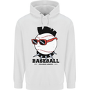Baseball Punk Rocker Childrens Kids Hoodie White